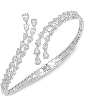 ARZANO Diamond Open Wrap Bracelet - White