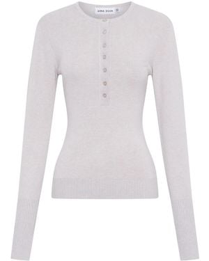 Anna Quan T-Shirt Mit Kragen - Lila