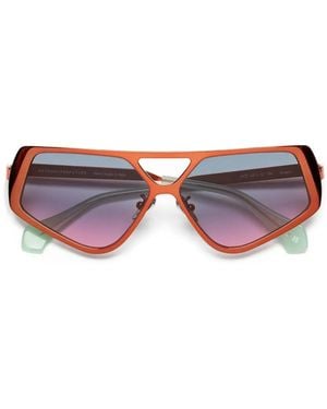 Retrosuperfuture Lunettes De Soleil Spazio Hyperbolic - Orange