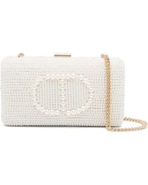 Twinset Pochette À Perles Artificielles - Blanc