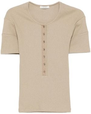 Lemaire Cotton And Linen T-Shirt - Natural