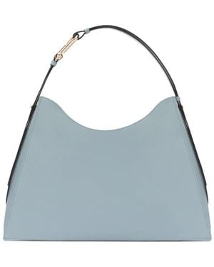 Furla Curved-Handle Leather Shoulder Bag - Blue