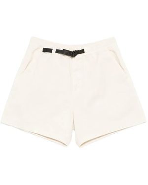 Stone Island L100010 Slub Cotton Batavia-Tc_S.I. Marina Chino Shorts - White