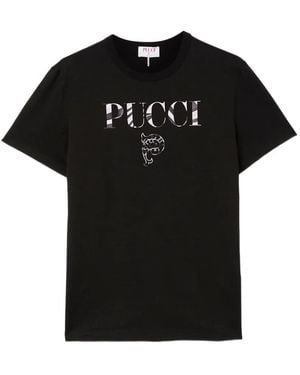 PUCCI Logo-Graphic T-Shirt - Black
