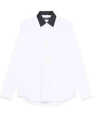Karl Lagerfeld Contrast-Collar Shirt - White