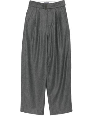 Soeur Pleated Belted Pants - Gray