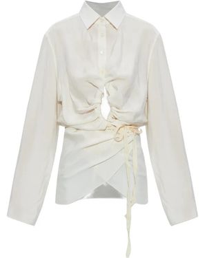 Maison Margiela Tie-Waist Shirt - White