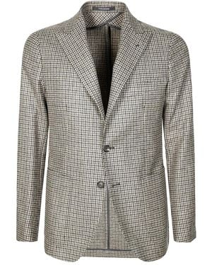 Tagliatore Houndstooth-pattern Blazer - グレー