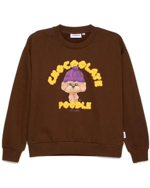 Chocoolate Graphic-Print Sweatshirt - Brown