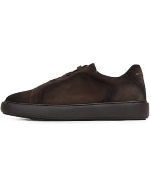 Officine Creative Slouch Suede Lace-Up Trainers - Brown
