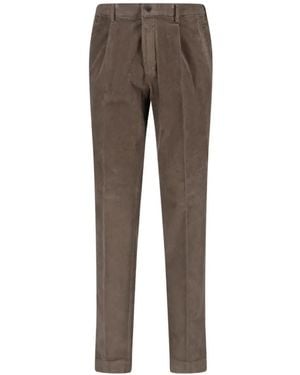 Incotex Pleated Corduroy Pants - Gray