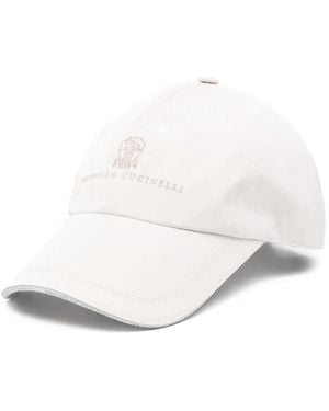 Brunello Cucinelli エンブロイダリー キャップ - ホワイト