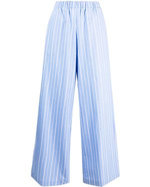 Woera Pantalones Palazzo A Rayas - Azul