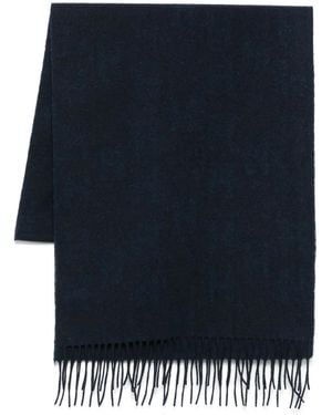 Hackett Fringed-Edge Scarf - Blue