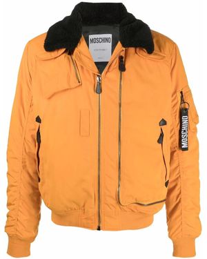 Moschino Logo-keyring Bomber Jacket - Orange