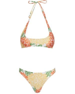 Faithfull the Brand Floral-Print Bikini - Metallic