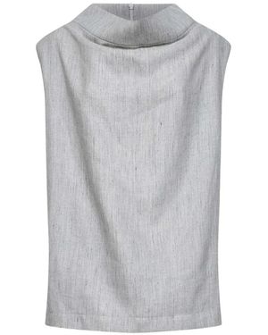 BATAKOVIC Belgrade Herringbone-Pattern Sleeveless Top - Gray