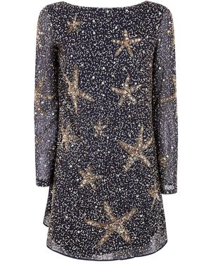 RIXO London Ilse Kleid Mit Seesternverzierung - Grau