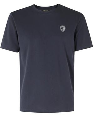 Blauer Jan Logo-Patch T-Shirt - Blue