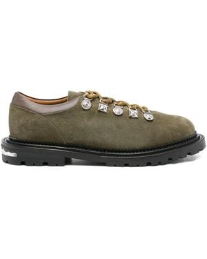 Toga Virilis Zapatos derby de ante con cordones - Verde