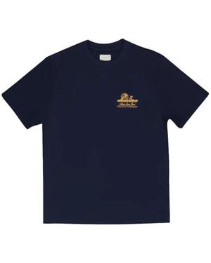 Aimé Leon Dore Unisphere Logo-Print T-Shirt - Blue