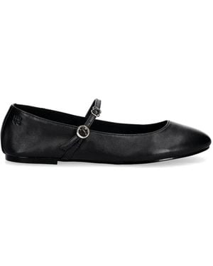 HUGO Tylia Leather Ballet Flats - White