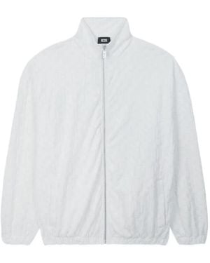 Gcds Veste Zippée En Éponge À Monogramme - Blanc