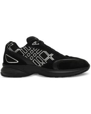 Burberry Nylon, Suede And Leather Eclipse Trainers - Black
