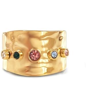 Hzmer Jewelry Hammered-Effect Ring - Metallic