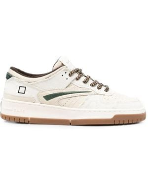 Date Torneo Panelled Leather Trainers - White