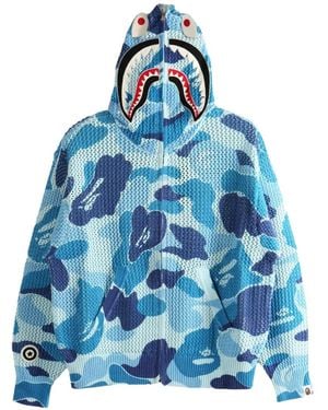 A Bathing Ape Printed Hoodie - Blue