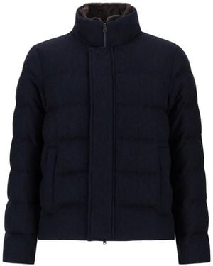 Herno Steppjacke Aus Kaschmir-Seidengemisch - Blau
