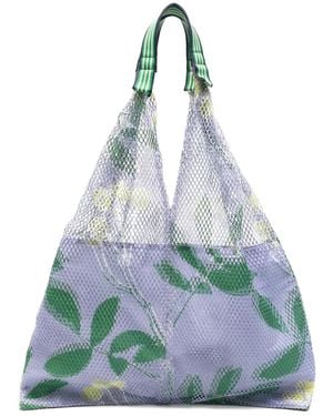 Epice Sac À Main À Fleurs - Bleu