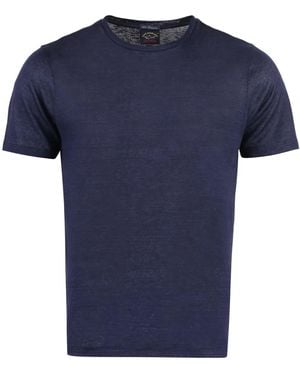 Paul & Shark リネン Tシャツ - ブルー