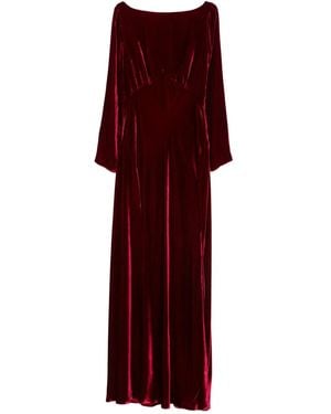 RIXO London Devina Maxi-Jurk Met Lange Mouwen - Paars