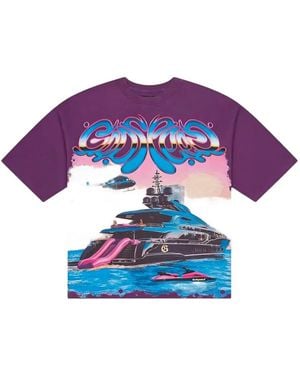 Godspeed Camiseta Momento Vivere Con Motivo Gráfico - Azul