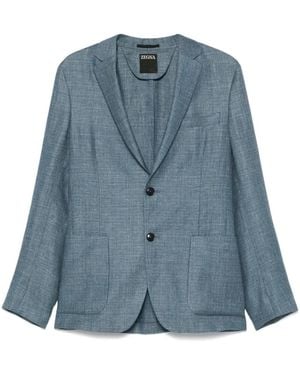 ZEGNA ウーブン ジャケット - ブルー