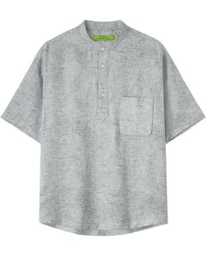 Shanghai Tang Tang Short-Sleeve Shirt - Grey