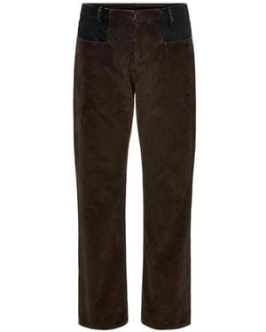 Maison Margiela Corduroy Straight-Leg Jeans - Black