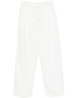 DARKPARK Pantalon À Coutures Contrastantes - White