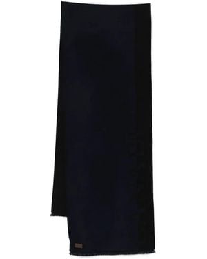 Canali Fringed Scarf - Black