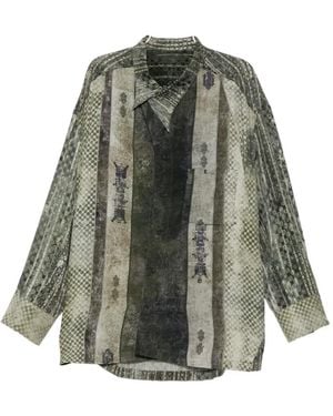 Ziggy Chen Printed Shirt - Green