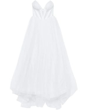 Atu Body Couture Corset Tulle Gown - White