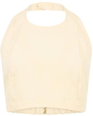 LeKasha Halterneck Crop Top - Natural