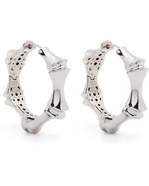 Eddie Borgo Large Bambu Hoop Earrings - White