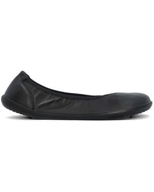 Groundies Elasticated-Trim Ballet Flats - Black