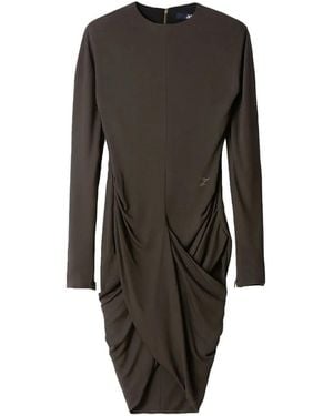 Jacquemus Draped Long-Sleeve Mini Dress - Black