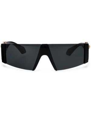 Versace Medusa Plaque Shield-Frame Sunglasses - Black