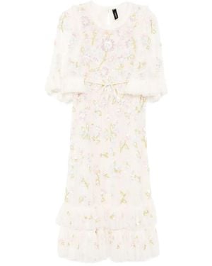 Needle & Thread Sequin Dandelion Gloss Ballerina Dress - White