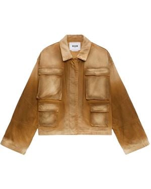 MSGM Patch-Pocket Jacket - Natural